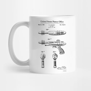 Laser Gun Toy Patent Black Mug